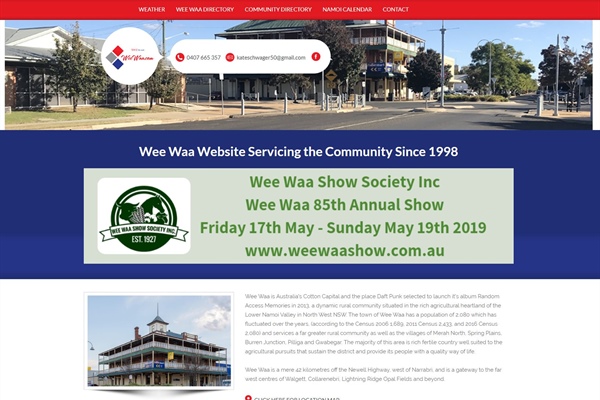 Wee Waa.com Town website